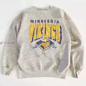 Vintage 90s Minnesota Vikings Sweatshirt Purple NFL shirt richardinc